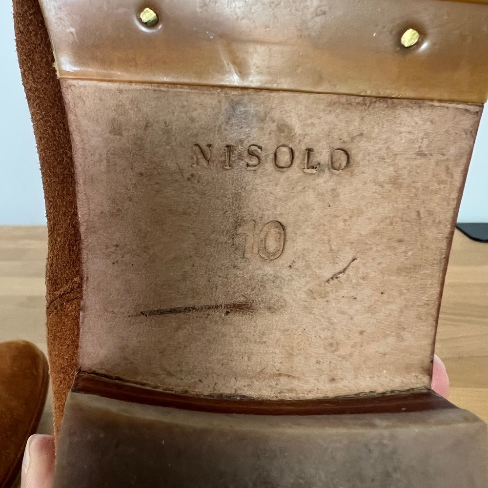 Nisolo Dari Suede Chelsea Boots Brown Leather Sole Ankle Booties Made in Peru - Picture 11 of 11
